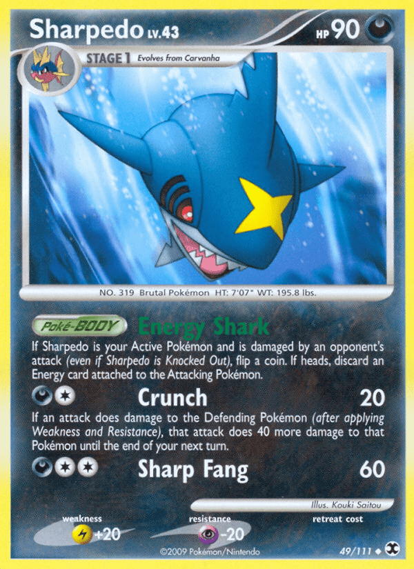 Sharpedo (49/111) [Platinum: Rising Rivals] Pokemon Single Pokémon  | Multizone: Comics And Games