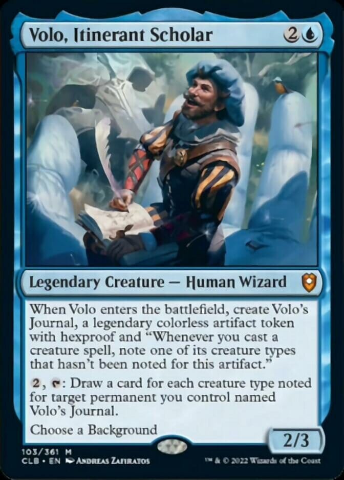 Volo, Itinerant Scholar [Commander Legends: Battle for Baldur's Gate] MTG Single Magic: The Gathering  | Multizone: Comics And Games