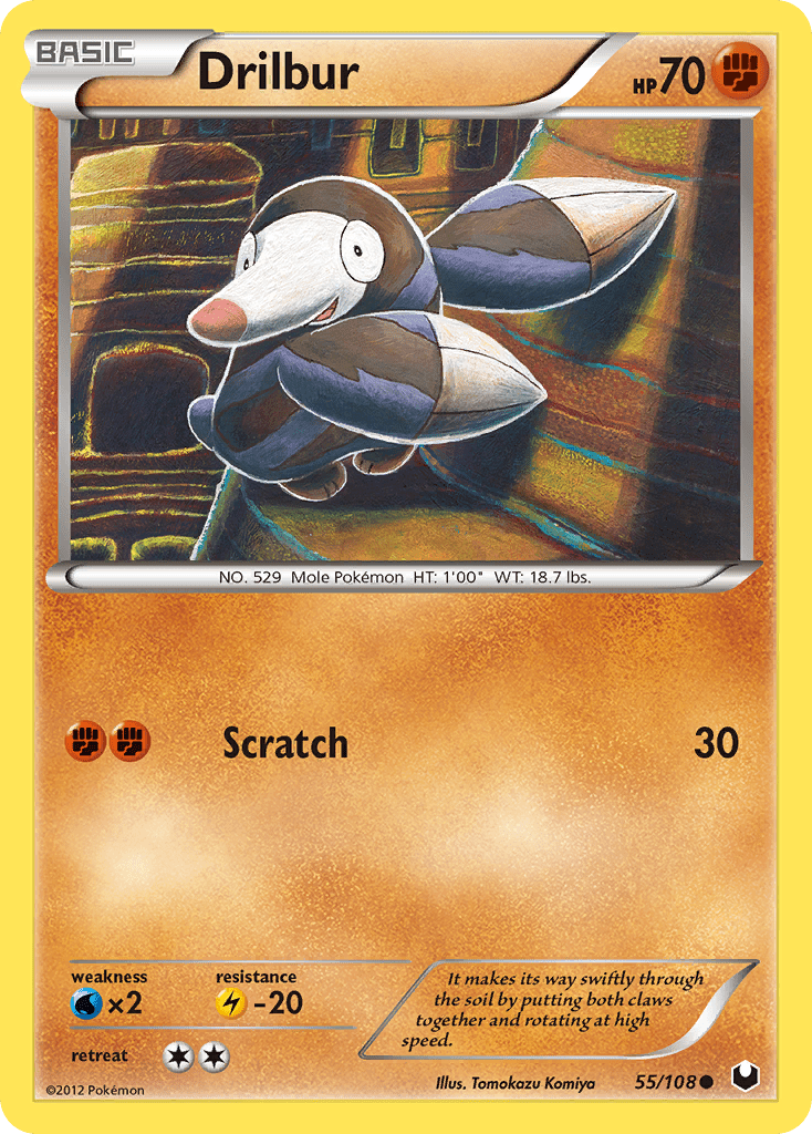 Drilbur (55/108) [Black & White: Dark Explorers] Pokemon Single Pokémon  | Multizone: Comics And Games
