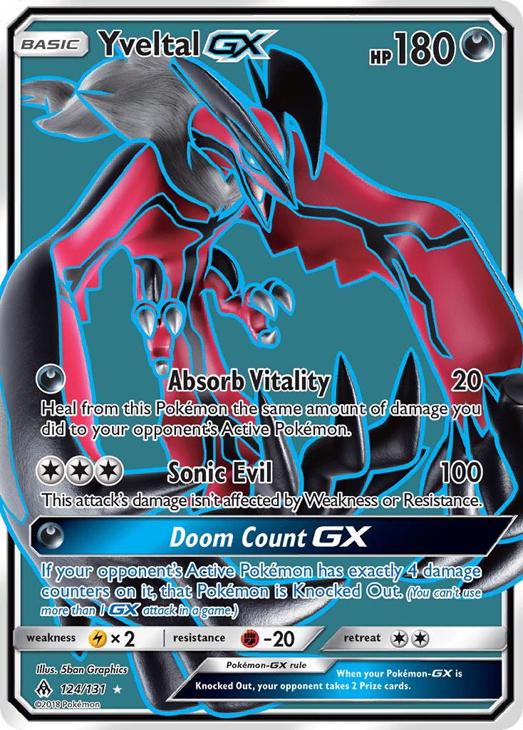 Yveltal GX (124/131) [Sun & Moon: Forbidden Light] Pokemon Single Pokémon  | Multizone: Comics And Games