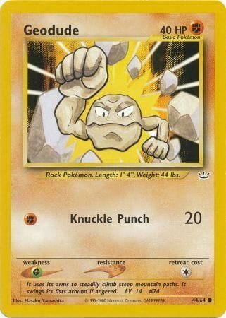 Geodude (44/64) [Neo Revelation Unlimited] Pokemon Single Pokémon  | Multizone: Comics And Games