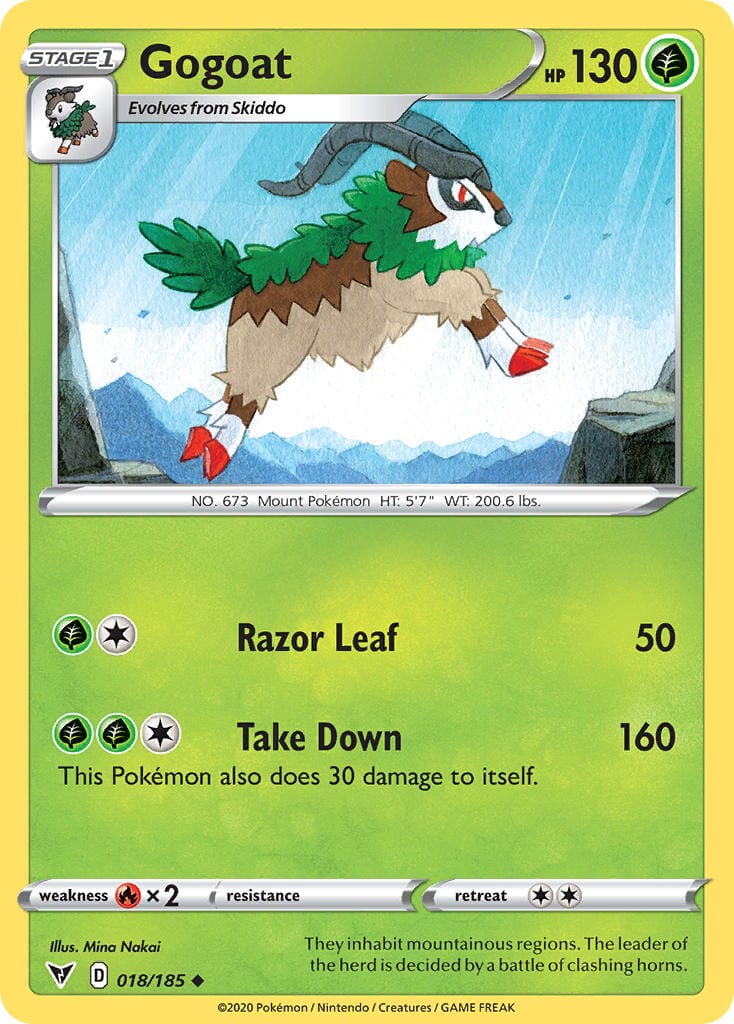 Gogoat (018/185) [Sword & Shield: Vivid Voltage] Pokemon Single Pokémon  | Multizone: Comics And Games