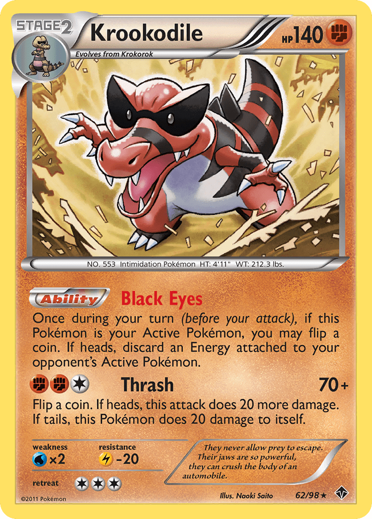Krookodile (62/98) [Black & White: Emerging Powers] Pokemon Single Pokémon  | Multizone: Comics And Games