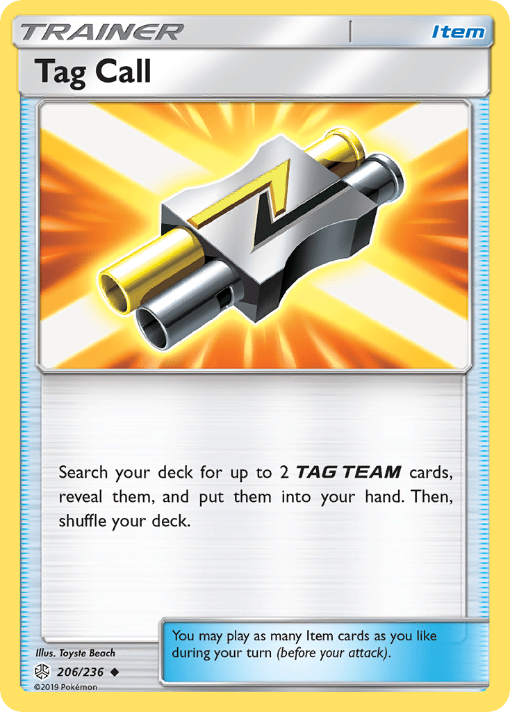 Tag Call (206/236) [Sun & Moon: Cosmic Eclipse] Pokemon Single Pokémon  | Multizone: Comics And Games