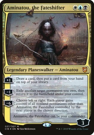 Aminatou, the Fateshifter (Commander 2018) [Commander 2018 Oversized] MTG Single Magic: The Gathering  | Multizone: Comics And Games