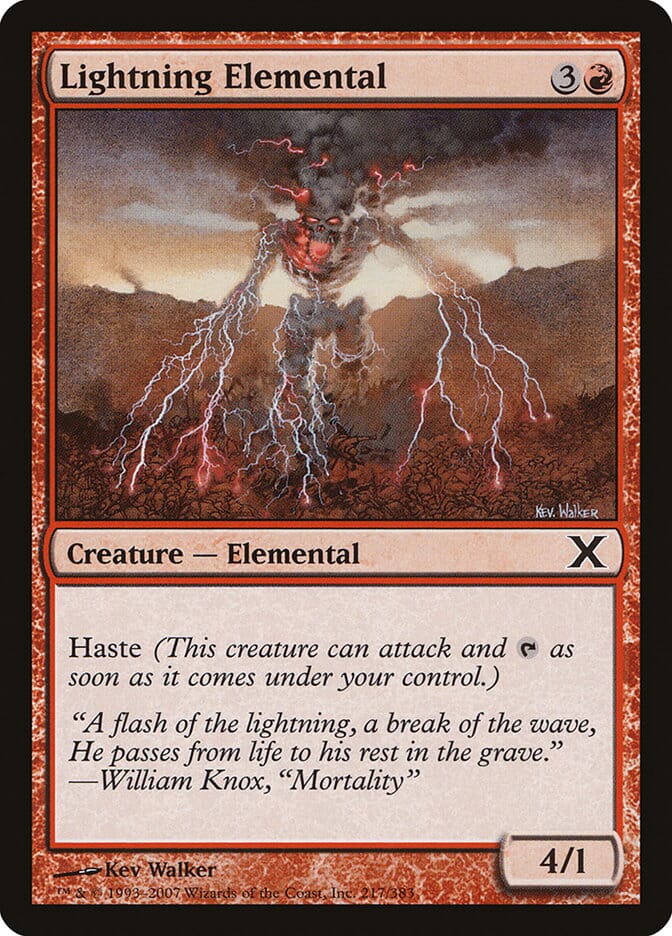 Lightning Elemental [Tenth Edition] MTG Single Magic: The Gathering  | Multizone: Comics And Games