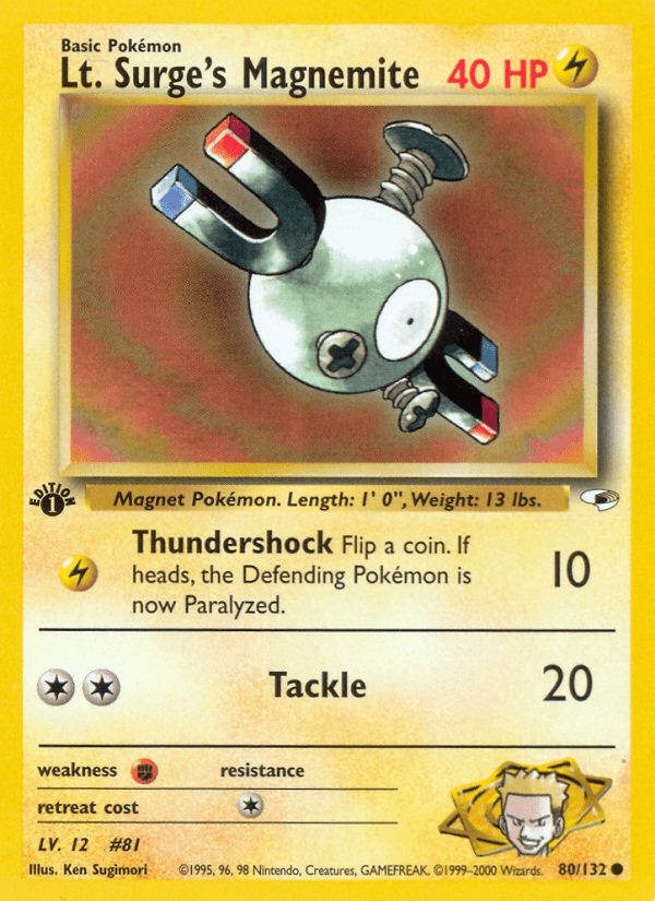 Lt. Surge's Magnemite (80/132) [Gym Heroes 1st Edition] Pokemon Single Pokémon  | Multizone: Comics And Games
