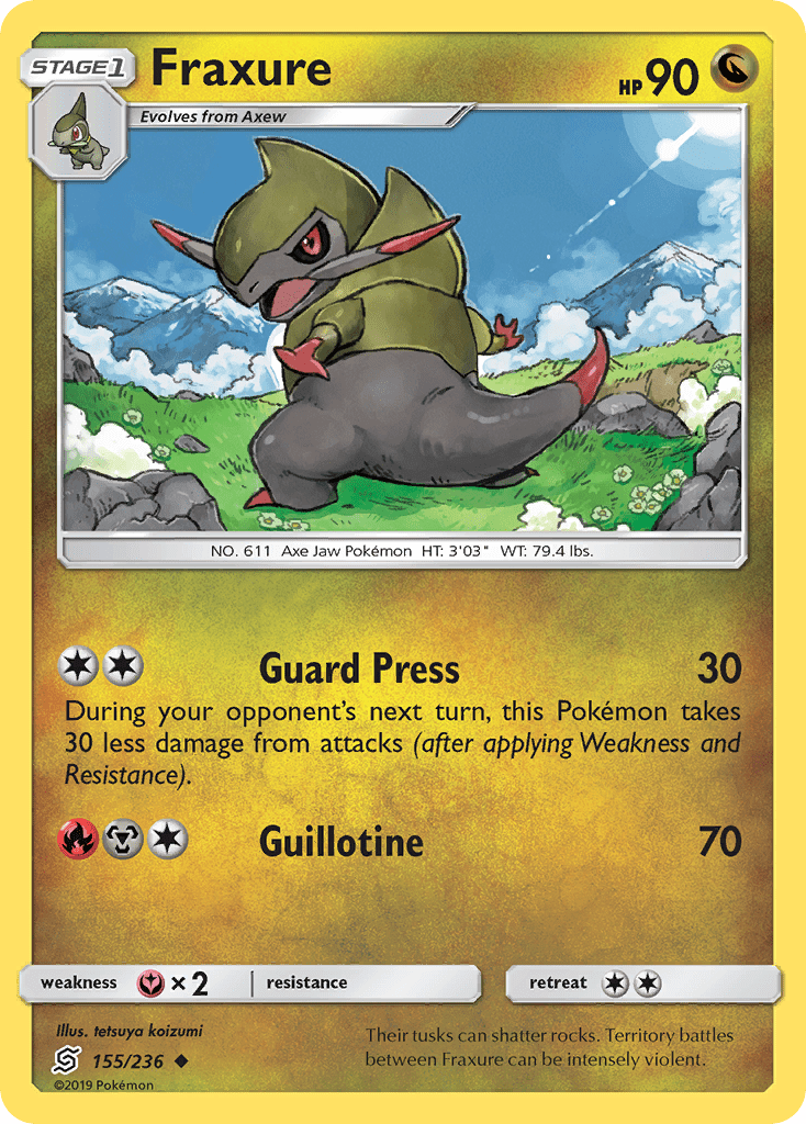 Fraxure (155/236) [Sun & Moon: Unified Minds] Pokemon Single Pokémon  | Multizone: Comics And Games