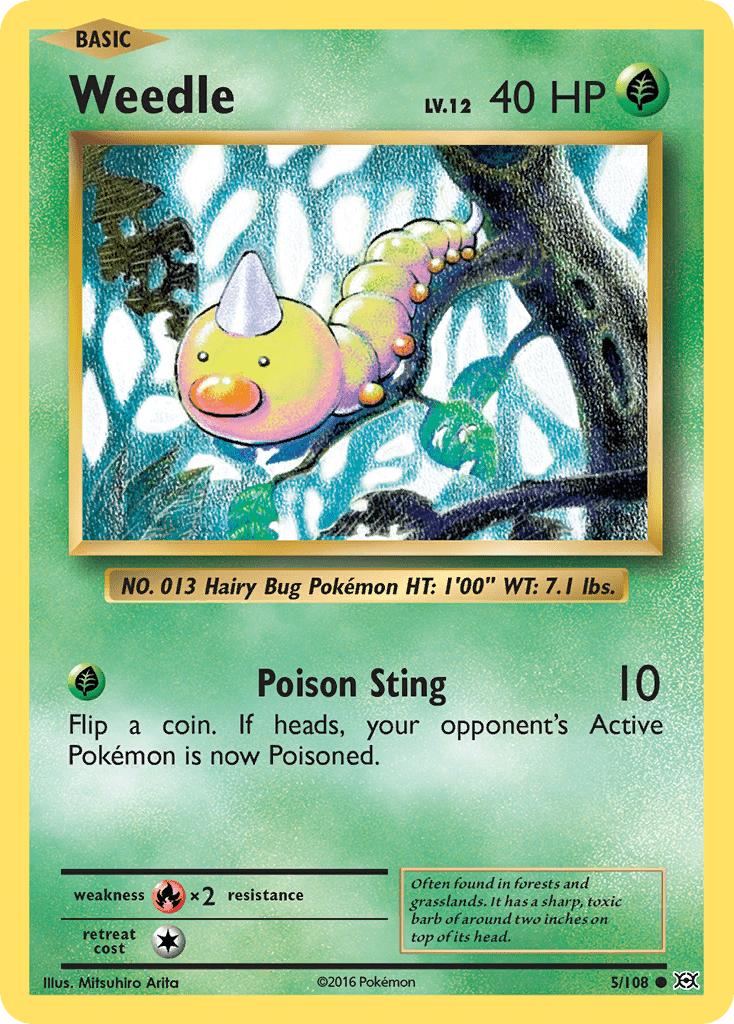 Weedle (5/108) [XY: Evolutions] Pokemon Single Pokémon  | Multizone: Comics And Games