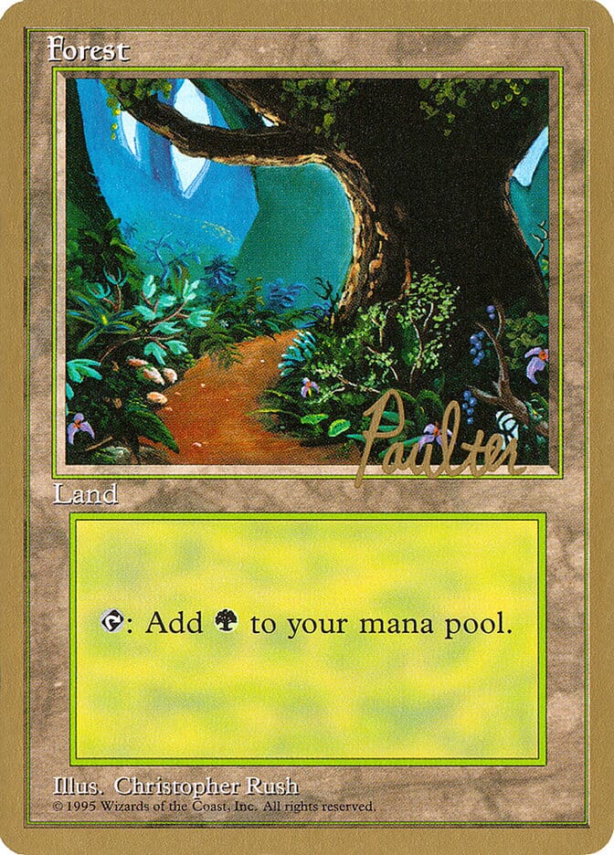 Forest (pp376) (Preston Poulter) [Pro Tour Collector Set] MTG Single Magic: The Gathering  | Multizone: Comics And Games