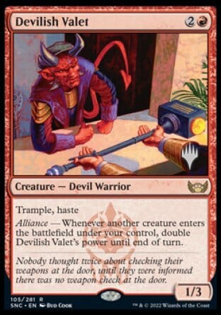 Devilish Valet (Promo Pack) [Streets of New Capenna Promos] MTG Single Magic: The Gathering  | Multizone: Comics And Games