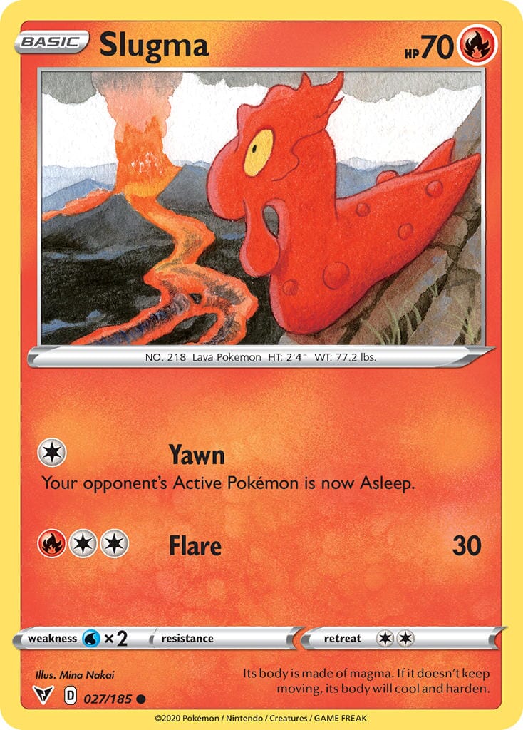Slugma (027/185) [Sword & Shield: Vivid Voltage] Pokemon Single Pokémon  | Multizone: Comics And Games
