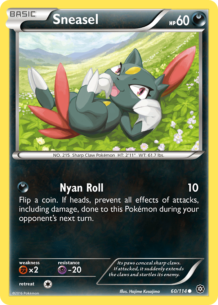 Sneasel (60/114) [XY: Steam Siege] Pokemon Single Pokémon  | Multizone: Comics And Games