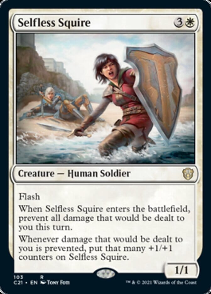 Selfless Squire [Commander 2021] MTG Single Magic: The Gathering  | Multizone: Comics And Games