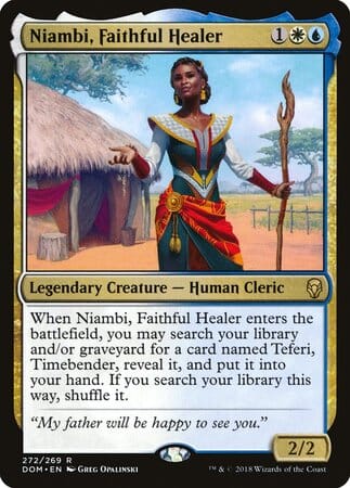 Niambi, Faithful Healer [Dominaria] MTG Single Magic: The Gathering  | Multizone: Comics And Games