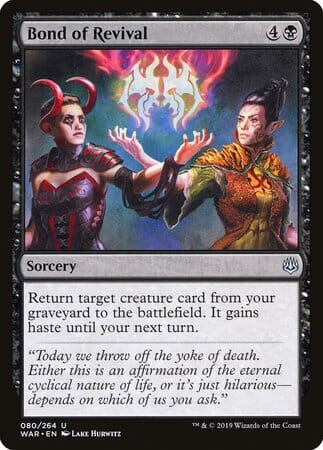 Bond of Revival [War of the Spark] MTG Single Magic: The Gathering  | Multizone: Comics And Games