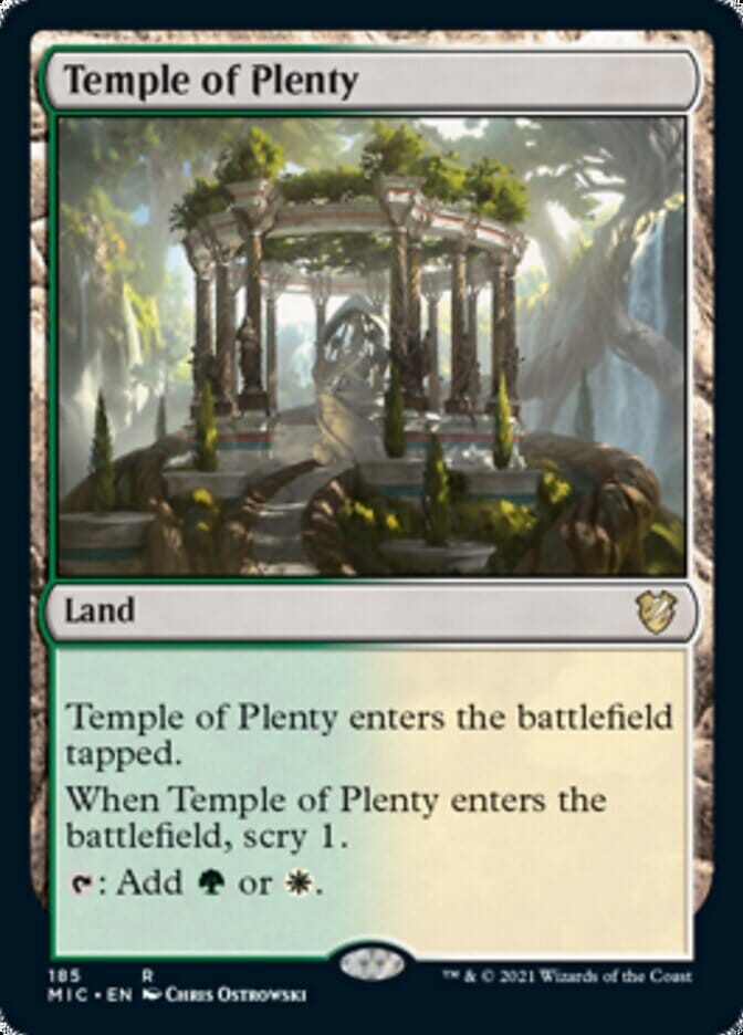 Temple of Plenty [Innistrad: Midnight Hunt Commander] MTG Single Magic: The Gathering  | Multizone: Comics And Games