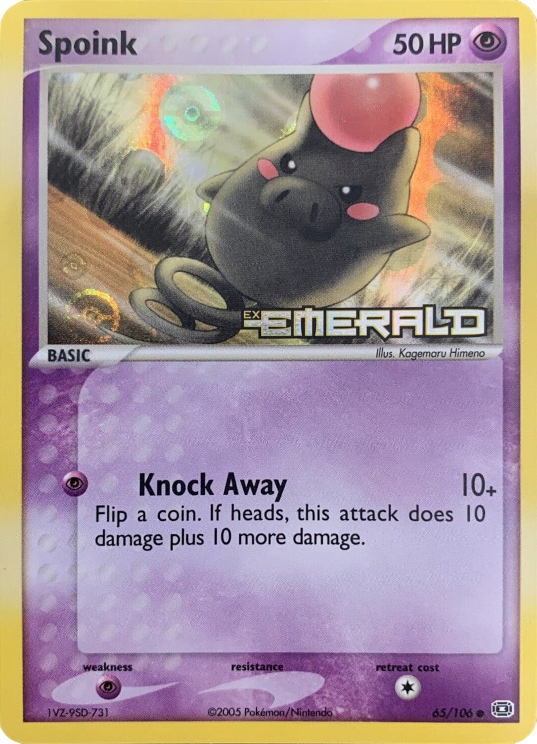 Spoink (65/106) (Stamped) [EX: Emerald] Pokemon Single Pokémon  | Multizone: Comics And Games