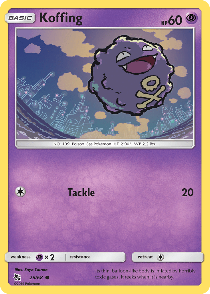 Koffing (28/68) [Sun & Moon: Hidden Fates] Pokemon Single Pokémon  | Multizone: Comics And Games