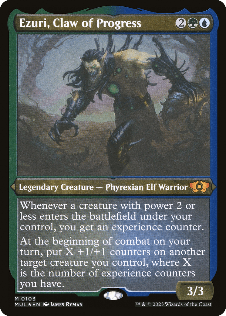 Ezuri, Claw of Progress (Foil Etched) [Multiverse Legends] MTG Single Magic: The Gathering  | Multizone: Comics And Games