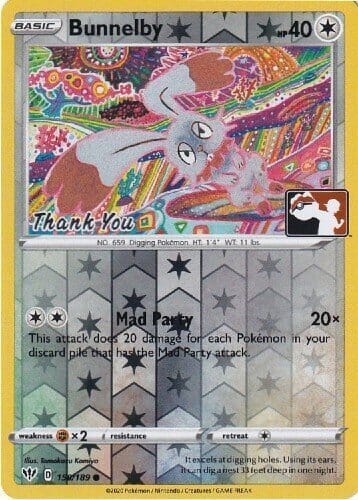 Bunnelby (150/189) (Thank You Promo) [Sword & Shield: Darkness Ablaze] Pokemon Single Pokémon  | Multizone: Comics And Games