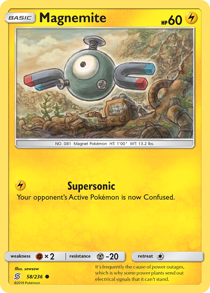 Magnemite (58/236) [Sun & Moon: Unified Minds] Pokemon Single Pokémon  | Multizone: Comics And Games