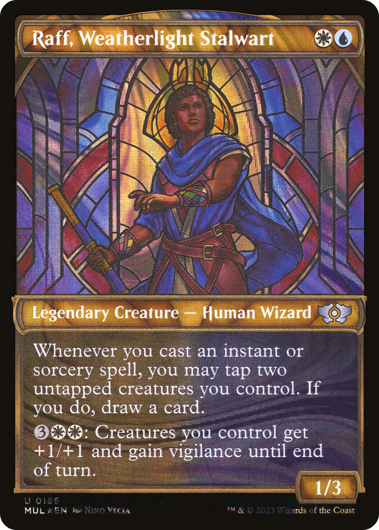 Raff, Weatherlight Stalwart (Halo Foil) [Multiverse Legends] MTG Single Magic: The Gathering  | Multizone: Comics And Games