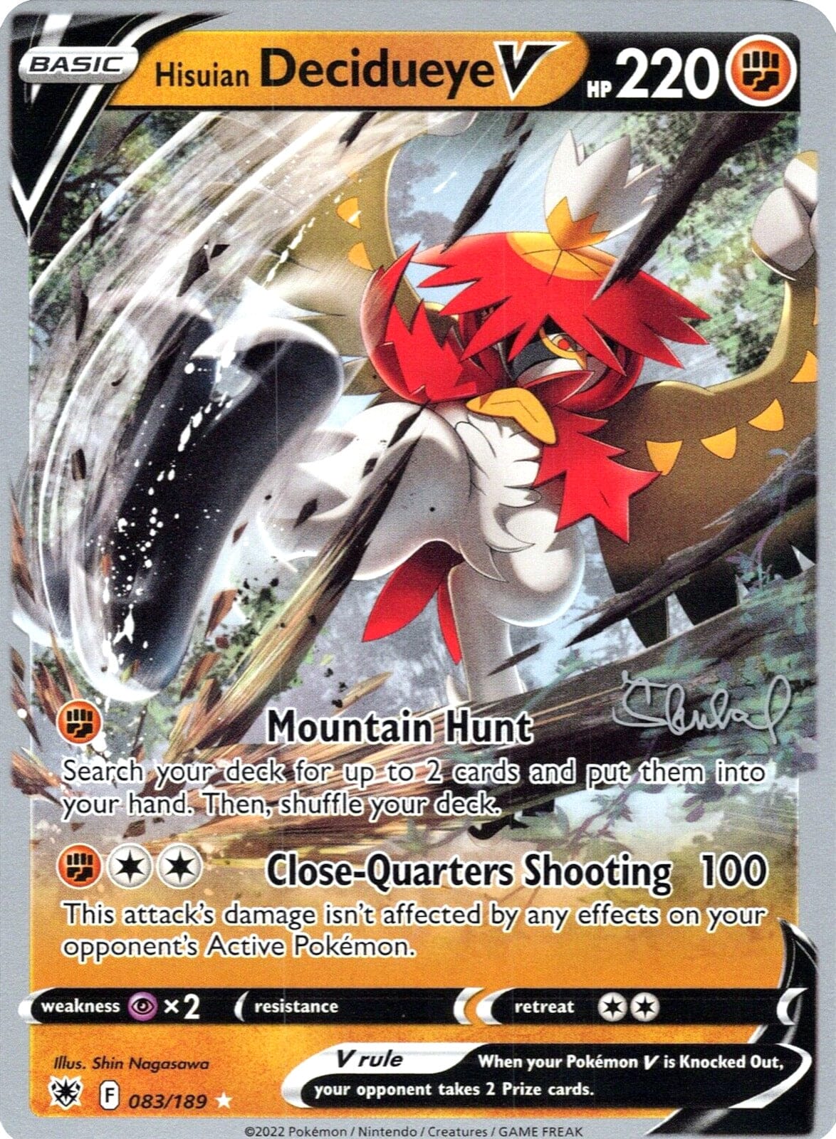 Hisuian Decidueye V (083/189) (ADP - Ondrej Skubal) [World Championships 2022] Pokemon Single Pokémon  | Multizone: Comics And Games