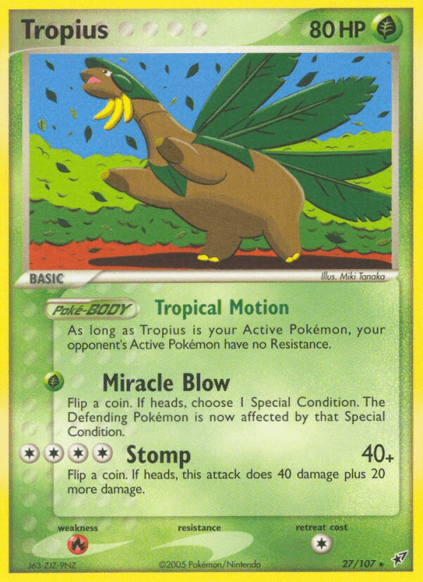 Tropius (27/107) [EX: Deoxys] Pokemon Single Pokémon  | Multizone: Comics And Games