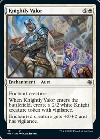 Knightly Valor [Jumpstart] MTG Single Magic: The Gathering  | Multizone: Comics And Games