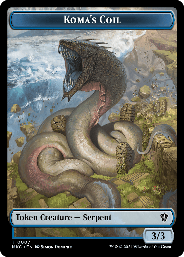 Drake // Koma's Coil Double-Sided Token [Murders at Karlov Manor Commander Tokens] MTG Single Magic: The Gathering  | Multizone: Comics And Games