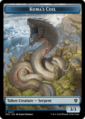 Tentacle // Koma's Coil Double-Sided Token [Murders at Karlov Manor Commander Tokens] MTG Single Magic: The Gathering  | Multizone: Comics And Games