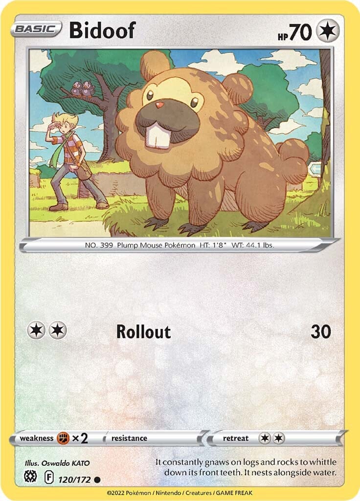 Bidoof (120/172) [Sword & Shield: Brilliant Stars] Pokemon Single Pokémon  | Multizone: Comics And Games