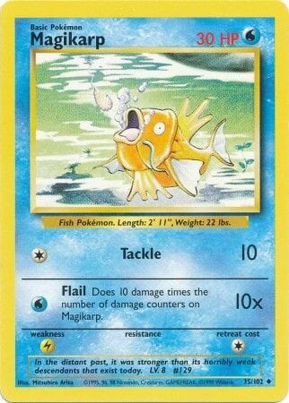 Magikarp (35/102) [Base Set Unlimited] Pokemon Single Pokémon  | Multizone: Comics And Games