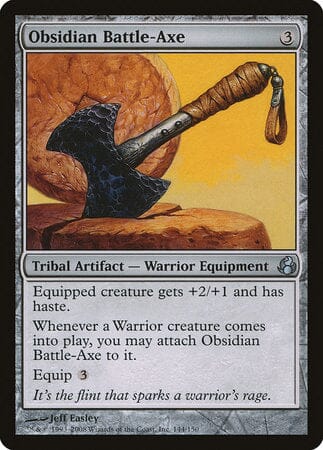 Obsidian Battle-Axe [Morningtide] MTG Single Magic: The Gathering  | Multizone: Comics And Games