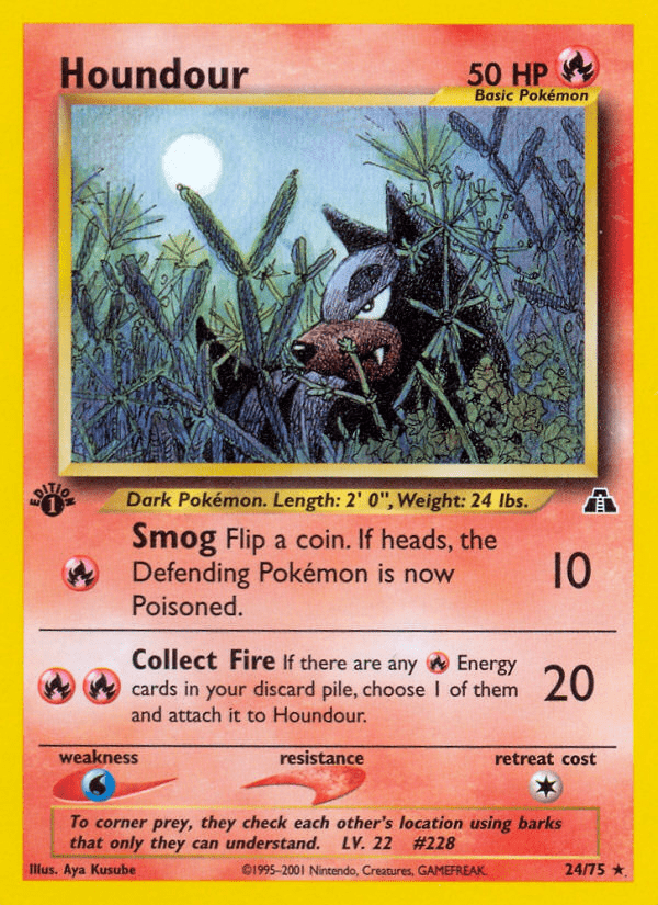 Houndour (24/75) [Neo Discovery 1st Edition] Pokemon Single Pokémon  | Multizone: Comics And Games