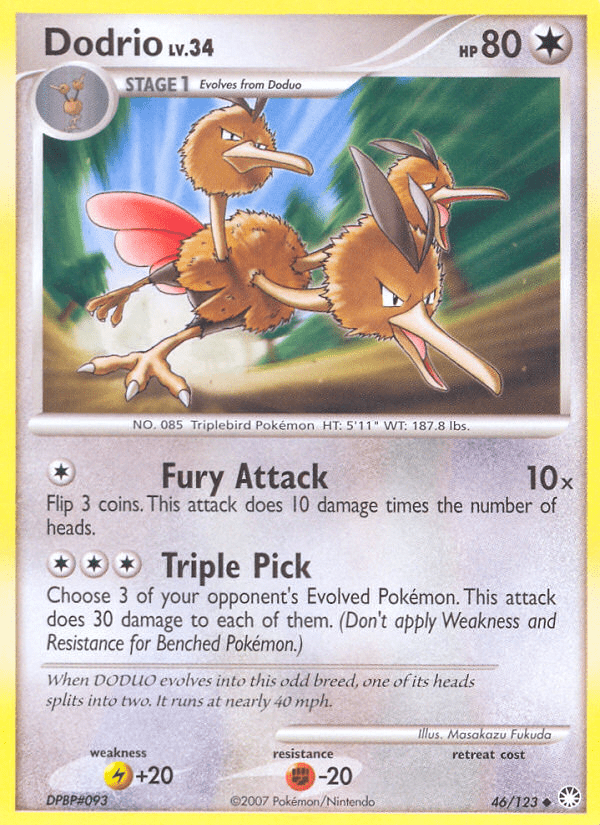 Dodrio (46/123) [Diamond & Pearl: Mysterious Treasures] Pokemon Single Pokémon  | Multizone: Comics And Games