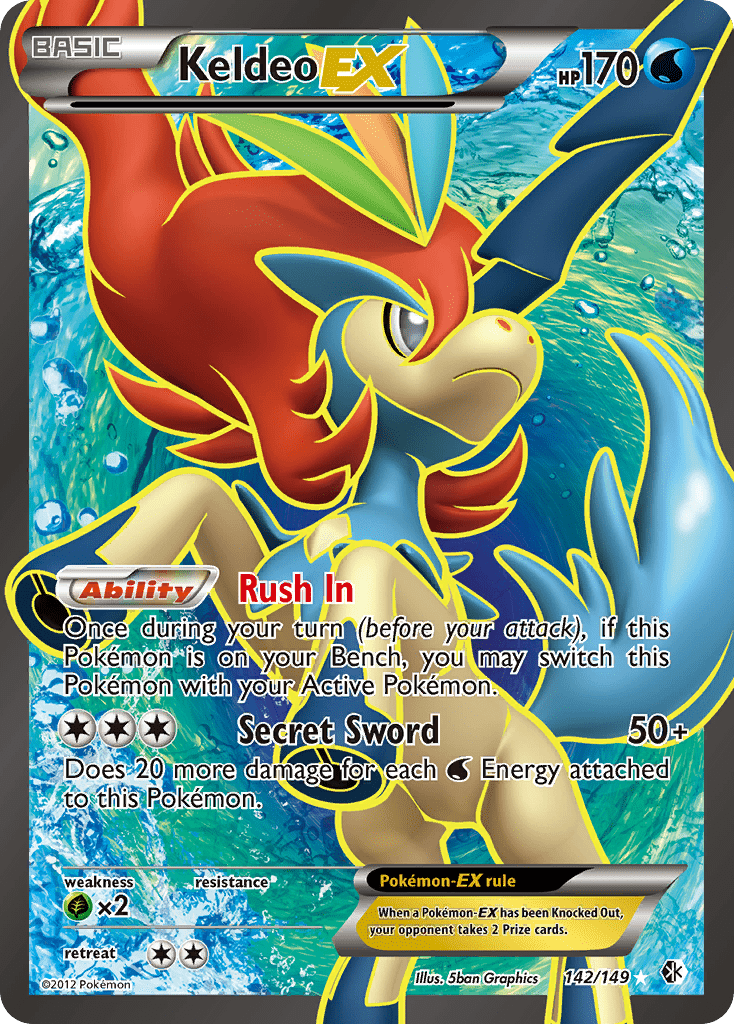 Keldeo EX (142/149) [Black & White: Boundaries Crossed] Pokemon Single Pokémon  | Multizone: Comics And Games