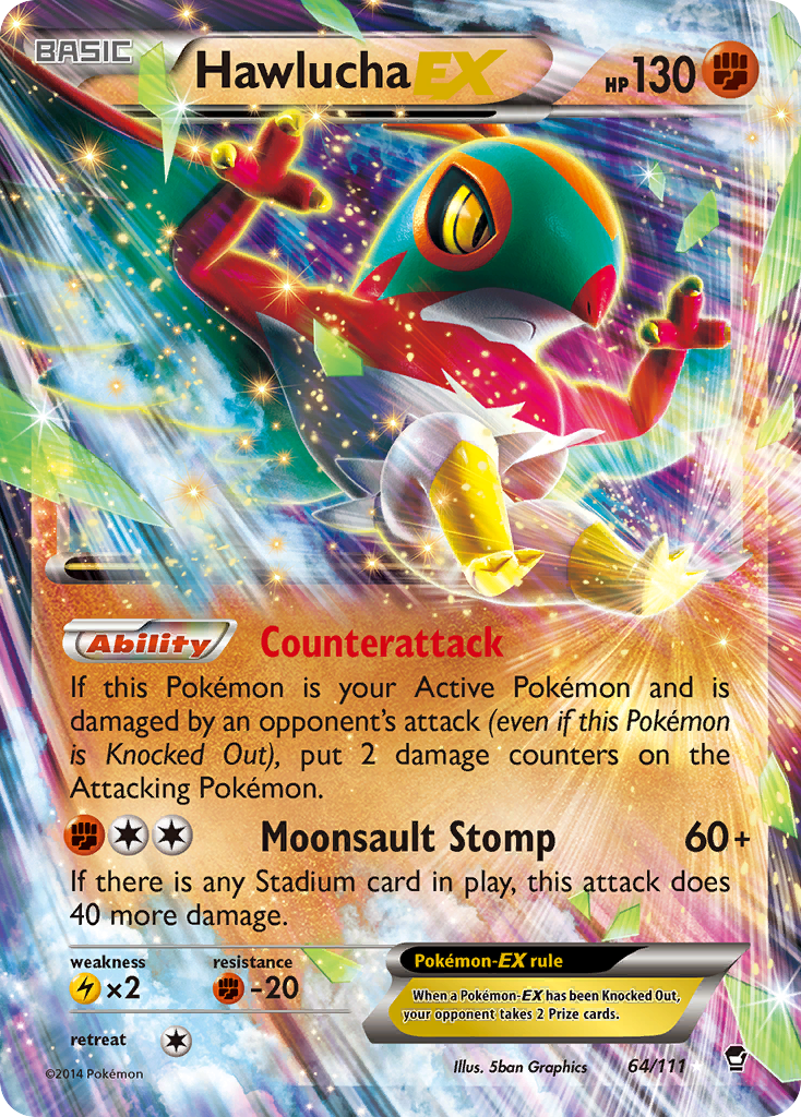 Hawlucha EX (64/111) [XY: Furious Fists] Pokemon Single Pokémon  | Multizone: Comics And Games