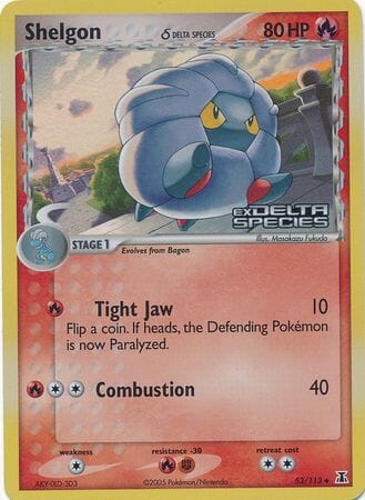 Shelgon (53/113) (Delta Species) (Stamped) [EX: Delta Species] Pokemon Single Pokémon  | Multizone: Comics And Games