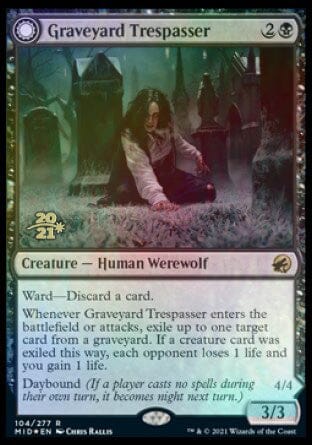 Graveyard Trespasser // Graveyard Glutton [Innistrad: Midnight Hunt Prerelease Promos] MTG Single Magic: The Gathering  | Multizone: Comics And Games