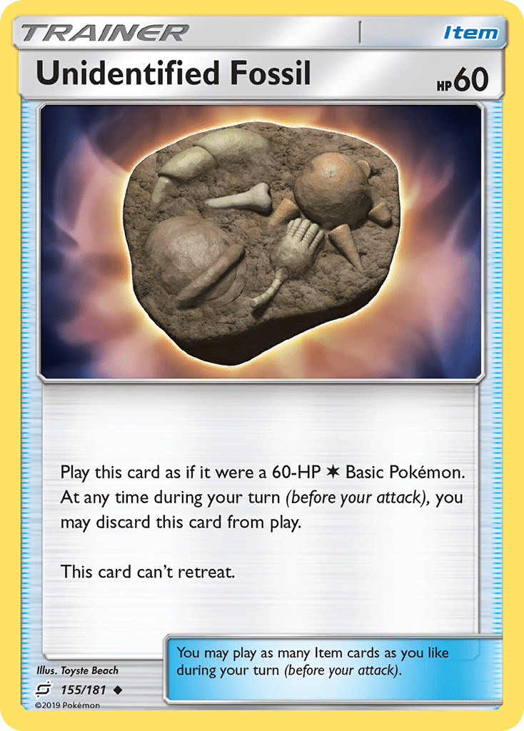 Unidentified Fossil (155/181) [Sun & Moon: Team Up] Pokemon Single Pokémon  | Multizone: Comics And Games