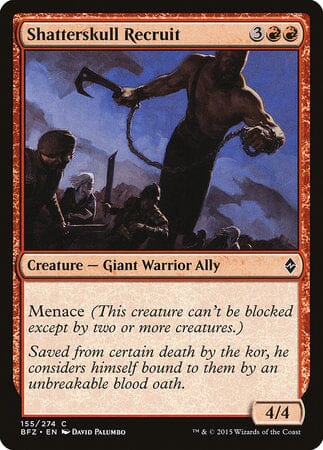 Shatterskull Recruit [Battle for Zendikar] MTG Single Magic: The Gathering  | Multizone: Comics And Games
