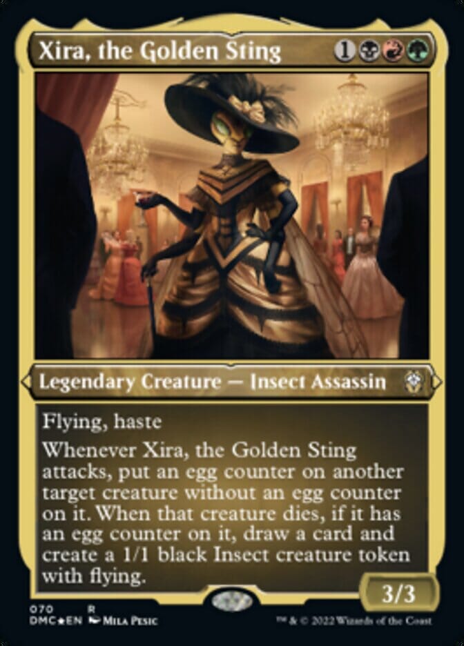 Xira, the Golden Sting (Foil Etched) [Dominaria United Commander] MTG Single Magic: The Gathering  | Multizone: Comics And Games