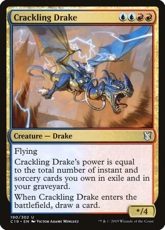 Crackling Drake [Commander 2019] MTG Single Magic: The Gathering  | Multizone: Comics And Games