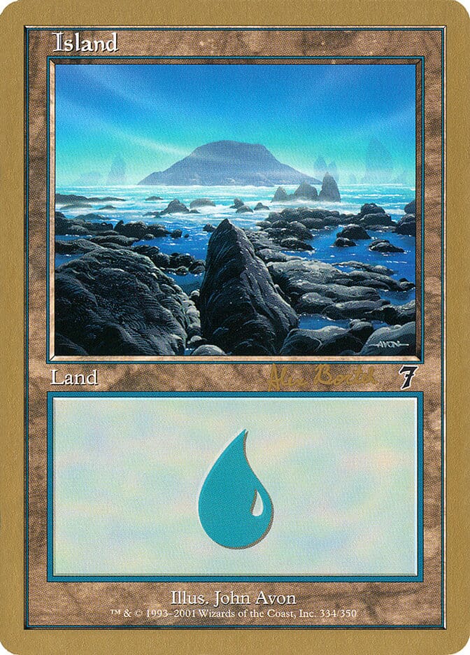 Island (ab334) (Alex Borteh) [World Championship Decks 2001] MTG Single Magic: The Gathering  | Multizone: Comics And Games