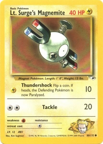 Lt. Surge's Magnemite (80/132) [Gym Heroes Unlimited] Pokemon Single Pokémon  | Multizone: Comics And Games