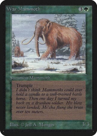 War Mammoth [Limited Edition Alpha] MTG Single Magic: The Gathering  | Multizone: Comics And Games