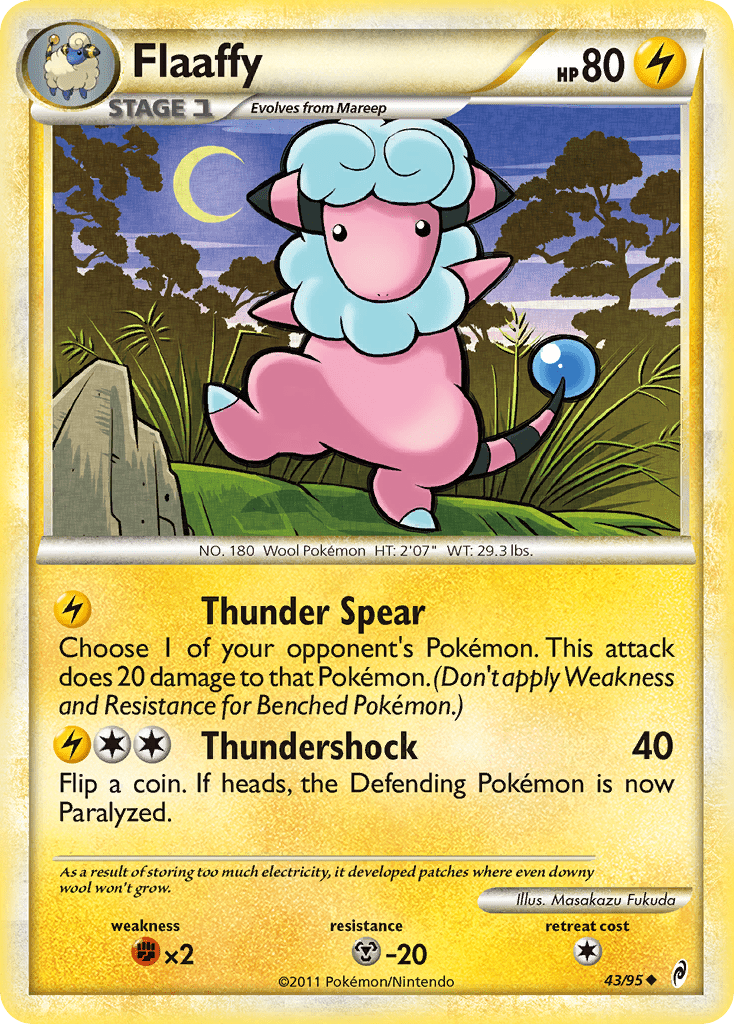 Flaaffy (43/95) [HeartGold & SoulSilver: Call of Legends] Pokemon Single Pokémon  | Multizone: Comics And Games