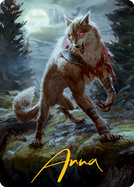 Arlinn, the Moon's Fury 1 Art Card (Gold-Stamped Signature) [Innistrad: Midnight Hunt Art Series] MTG Single Magic: The Gathering  | Multizone: Comics And Games